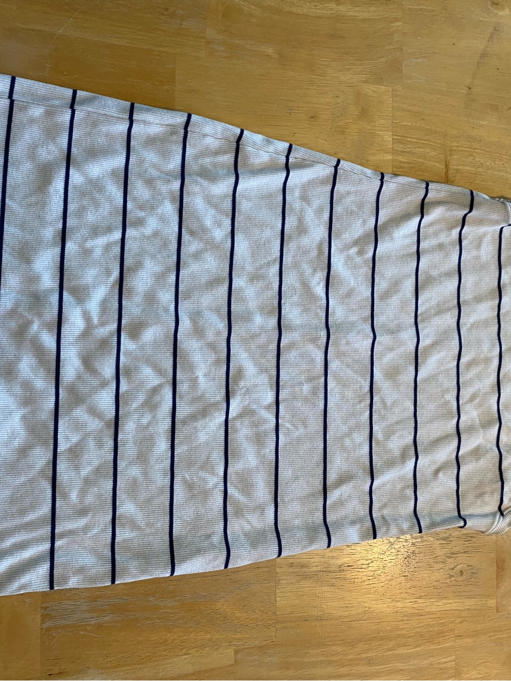 Women’s White and Navy Striped Knit Dress